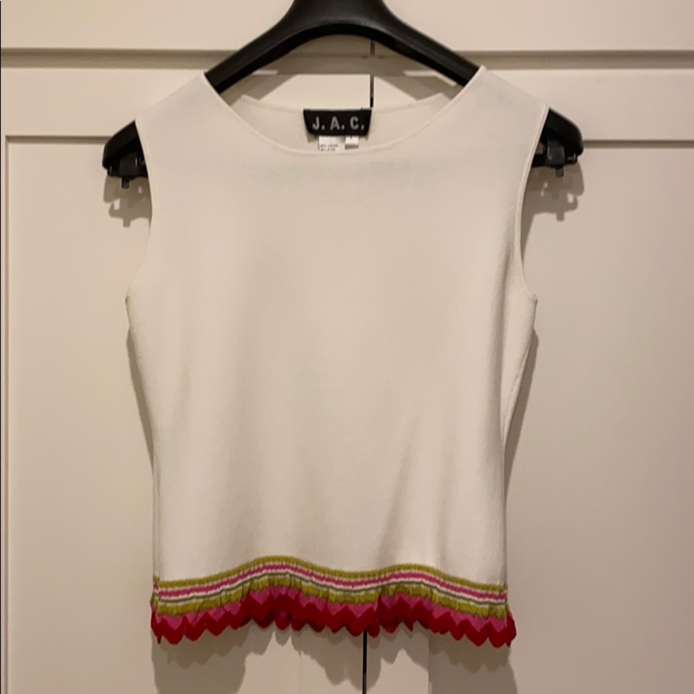 J.A.C. fine gauge knit, sleeveless sweater